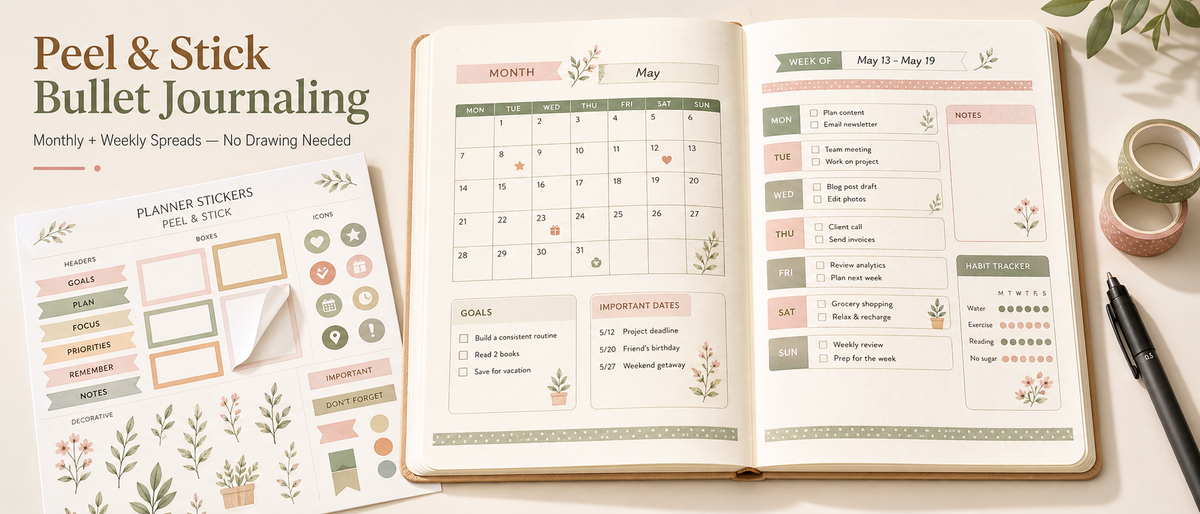 A Beginner’s Guide to Bullet Journaling with Stickers & Washi Tape