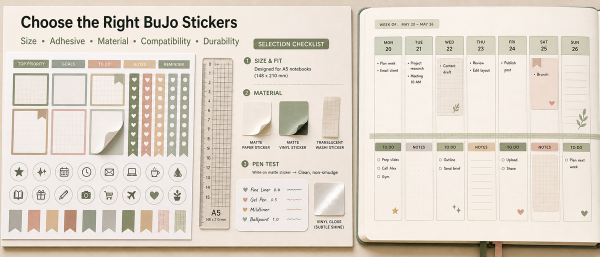 Bullet journal stickers: how to choose the right set