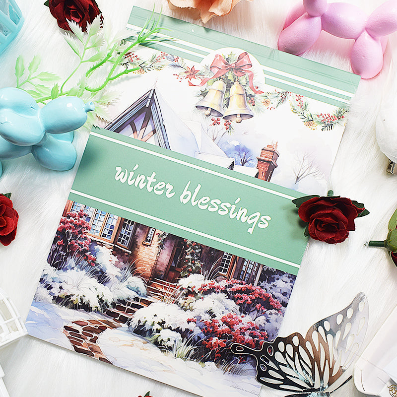 Winter Blessings - Junk Journal Stickers | Cozy Kiss Cut Matte PET (20 Sheets)
