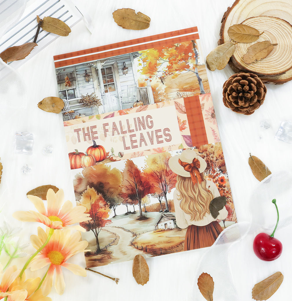 The Falling Leaves - Junk Journal Stickers | Rustic Kiss Cut Matte PET (20 Sheets)