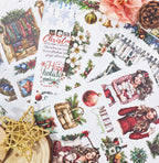 Christmas Wishes - Junk Journal Stickers | Cozy Kiss Cut Matte PET (20 Sheets)