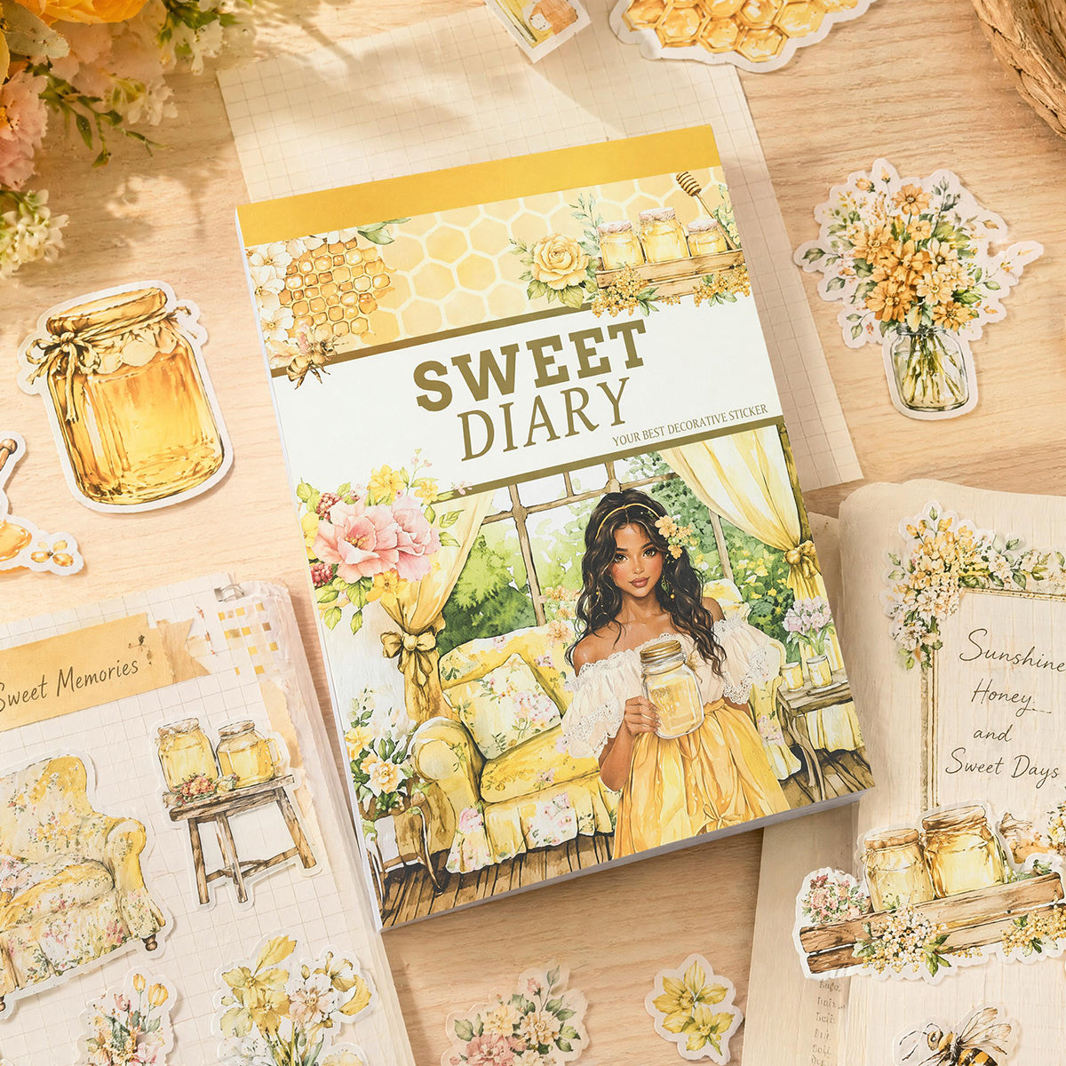 Sweet Diary - Ephemera Stickers | Cottagecore Kiss Cut Matte PET (24 Sheets)
