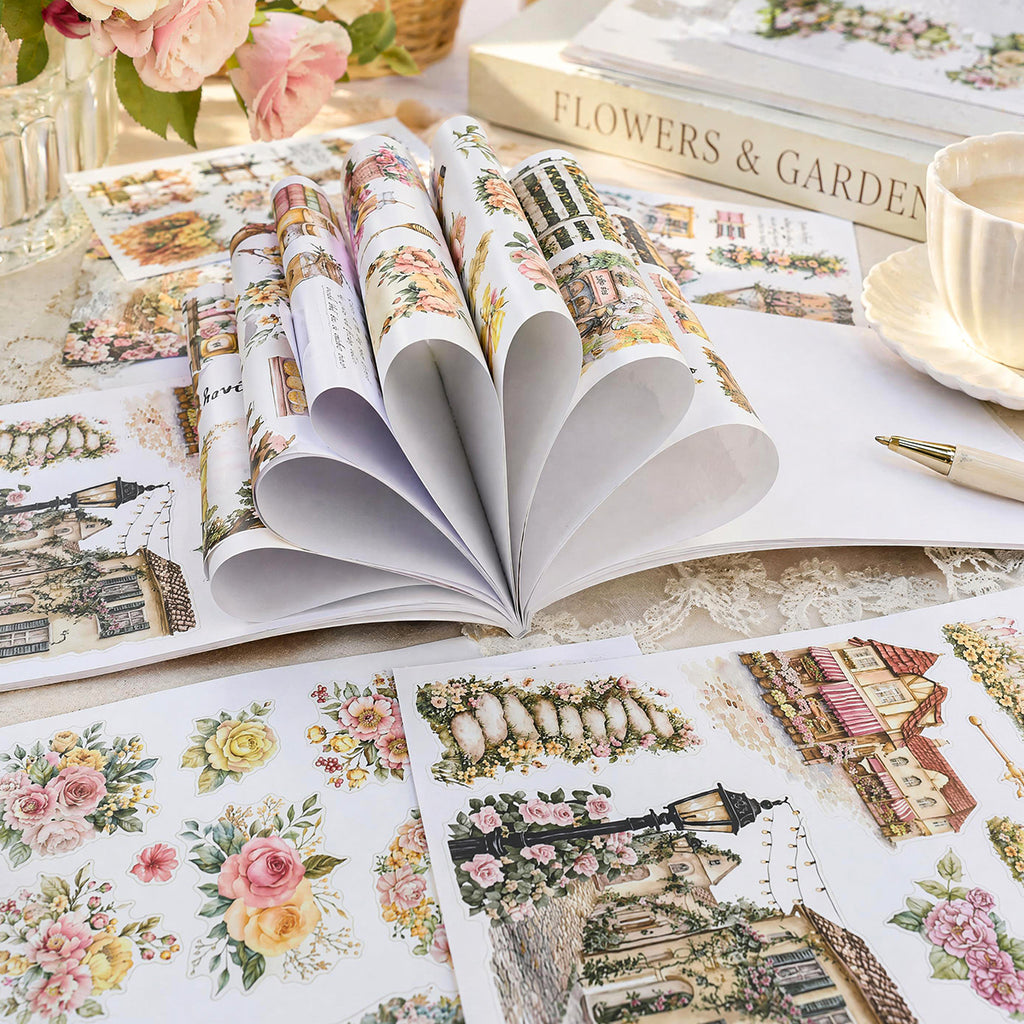 Sweet Diary - Ephemera Stickers | Cottagecore Kiss Cut Matte PET (24 Sheets)