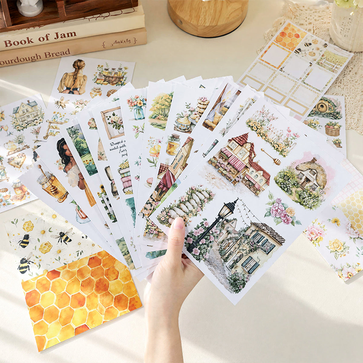 Sweet Diary - Ephemera Stickers | Cottagecore Kiss Cut Matte PET (24 Sheets)