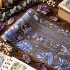 Purple Forest Dream Dark Fantasy Elf & Botanical Glossy PET Tape Set