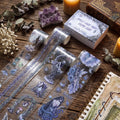 Purple Forest Dream Dark Fantasy Elf & Botanical Glossy PET Tape Set