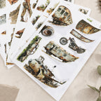 Ruin Fragment Book - Collage Stickers | Grunge Kiss Cut Matte PET (24 Sheets)