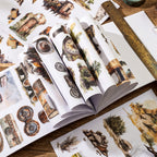 Ruin Fragment Book - Collage Stickers | Grunge Kiss Cut Matte PET (24 Sheets)