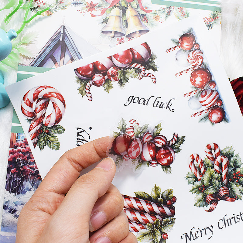 Winter Blessings - Junk Journal Stickers | Cozy Kiss Cut Matte PET (20 Sheets)