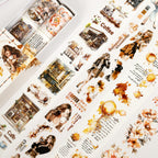 Line Drawing Coffee Brown - PET Tapes | Vintage Special Oil Die Cut (4 Rolls)