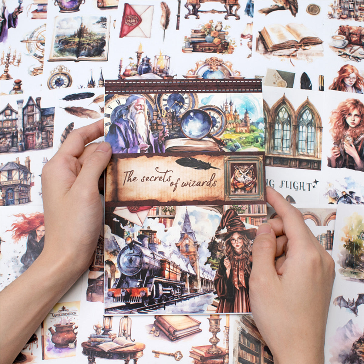 The Secrets Of Wizards - Junk Journal Stickers | Whimsical Kiss Cut Matte PET (20 Sheets)