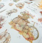The Falling Leaves - Junk Journal Stickers | Rustic Kiss Cut Matte PET (20 Sheets)