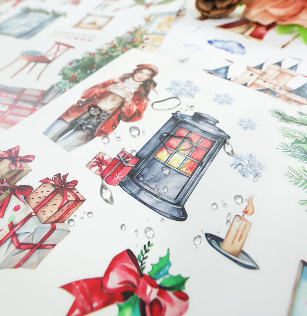 Christmas Helper - Junk Journal Stickers | Whimsical Kiss Cut Matte PET (20 Sheets)