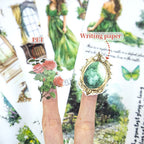 Forest Green Wilderness Junk Journal Stickers | Dark Academia Kiss Cut Matte PET (20 Sheets)