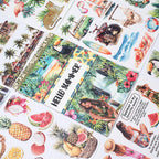 Hello Summer - Sticker Sheets | Tropical Kiss Cut Matte PET (20 Sheets)