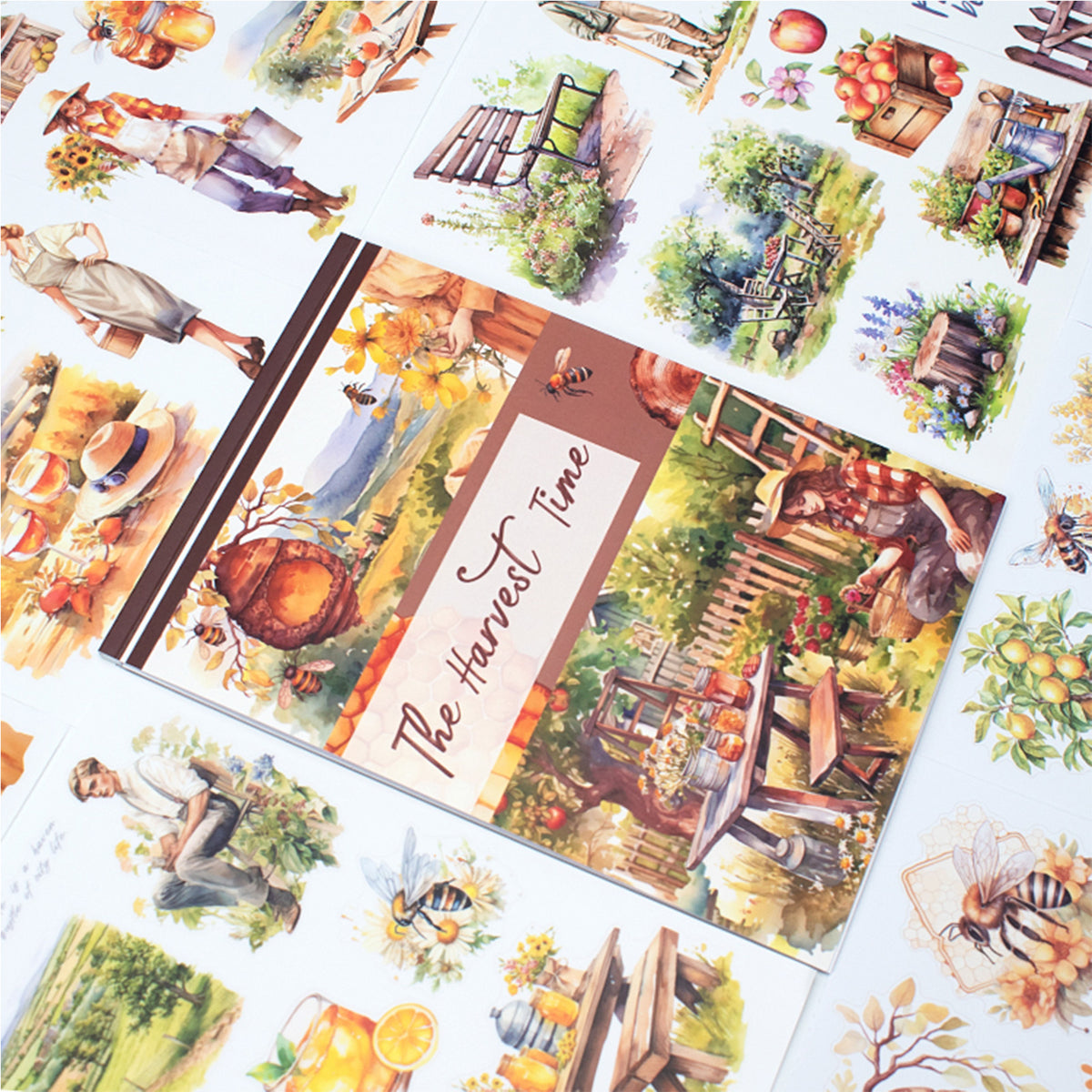 The Harvest Time - Junk Journal Stickers | Cottagecore Kiss Cut Matte PET (20 Sheets)