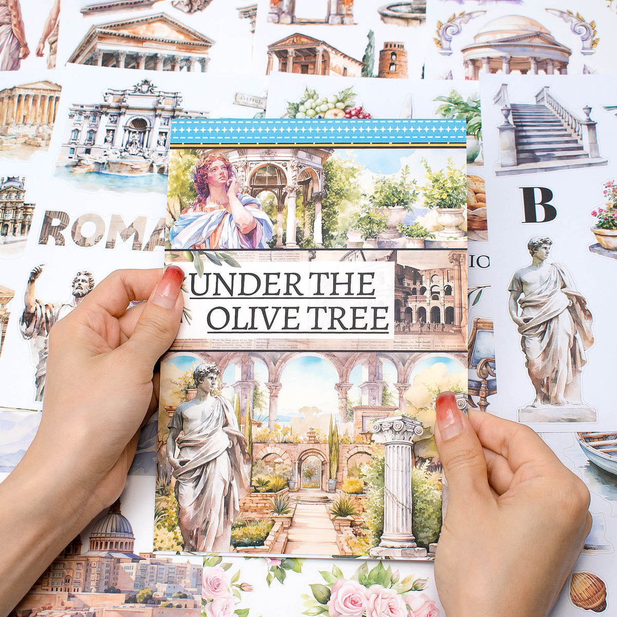 Under The Olive Tree - Junk Journal Stickers | Roman Kiss Cut Matte PET (20 Sheets)