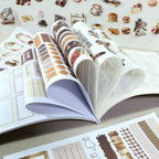 Coffee Routine - Functional Planner Stickers | Vintage Special Oil Washi Paper (24 Sheets)