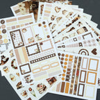 Coffee Routine - Functional Planner Stickers | Vintage Special Oil Washi Paper (24 Sheets)