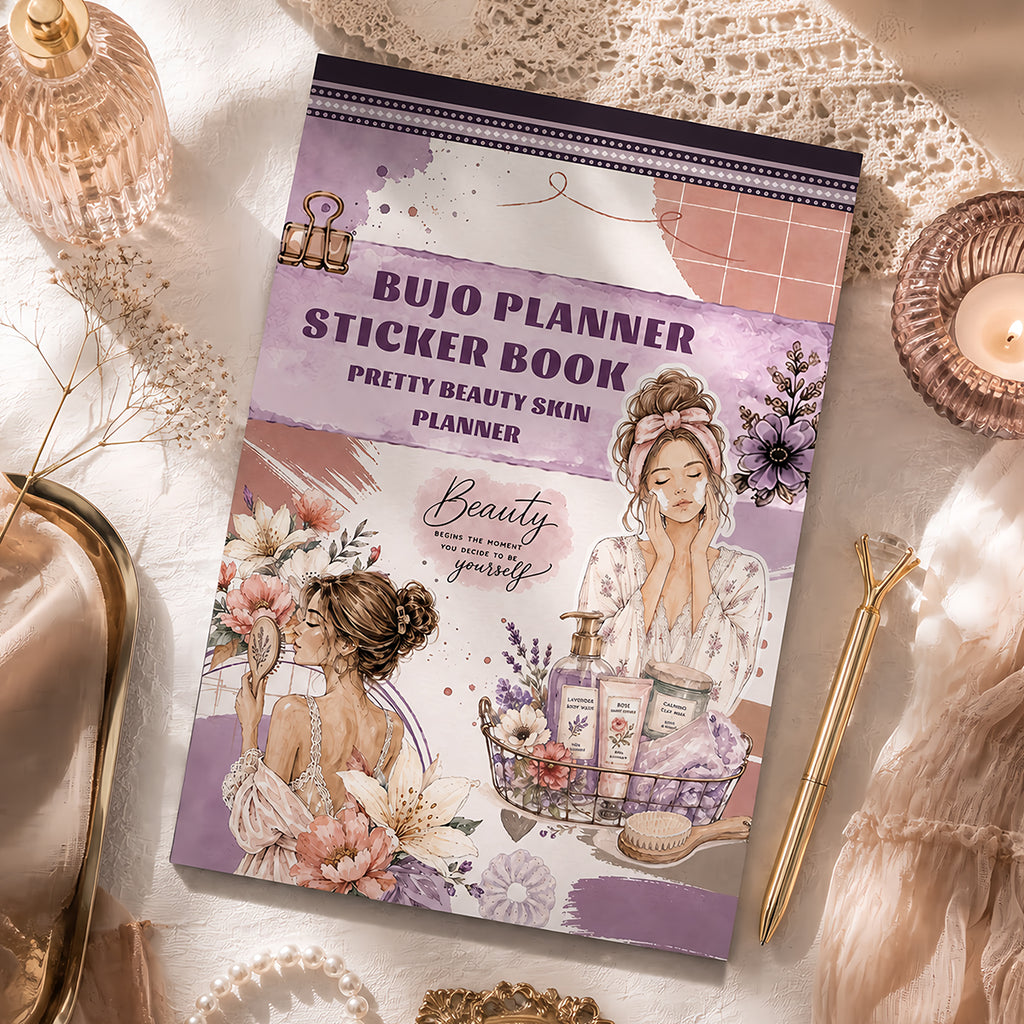 Beautiful Skin - Planner Stickers | Aesthetic Special Gloss Matte PET (24 Sheets)