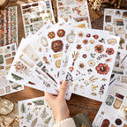 Memories Of Autumn - Ephemera Stickers | Vintage Gold Foil Washi Paper (20 Sheets)