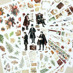 Memories Of Autumn - Ephemera Stickers | Vintage Gold Foil Washi Paper (20 Sheets)