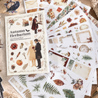 Memories Of Autumn - Ephemera Stickers | Vintage Gold Foil Washi Paper (20 Sheets)