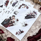 Gothic Rose Manor - Junk Journal Stickers | Gothic Kiss Cut Matte PET (24 Sheets)