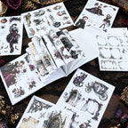 Gothic Rose Manor - Junk Journal Stickers | Gothic Kiss Cut Matte PET (24 Sheets)