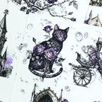 Gothic Rose Manor - Junk Journal Stickers | Gothic Kiss Cut Matte PET (24 Sheets)