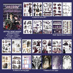 Gothic Rose Manor - Junk Journal Stickers | Gothic Kiss Cut Matte PET (24 Sheets)