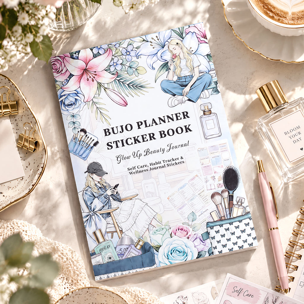 Beauty Diary - Planner Sticker Book | Pastel Kiss Cut Matte PET (24 Sheets)