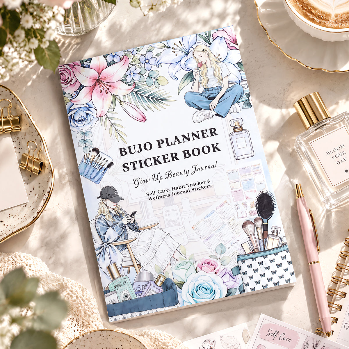 Beauty Diary - Planner Sticker Book | Pastel Kiss Cut Matte PET (24 Sheets)