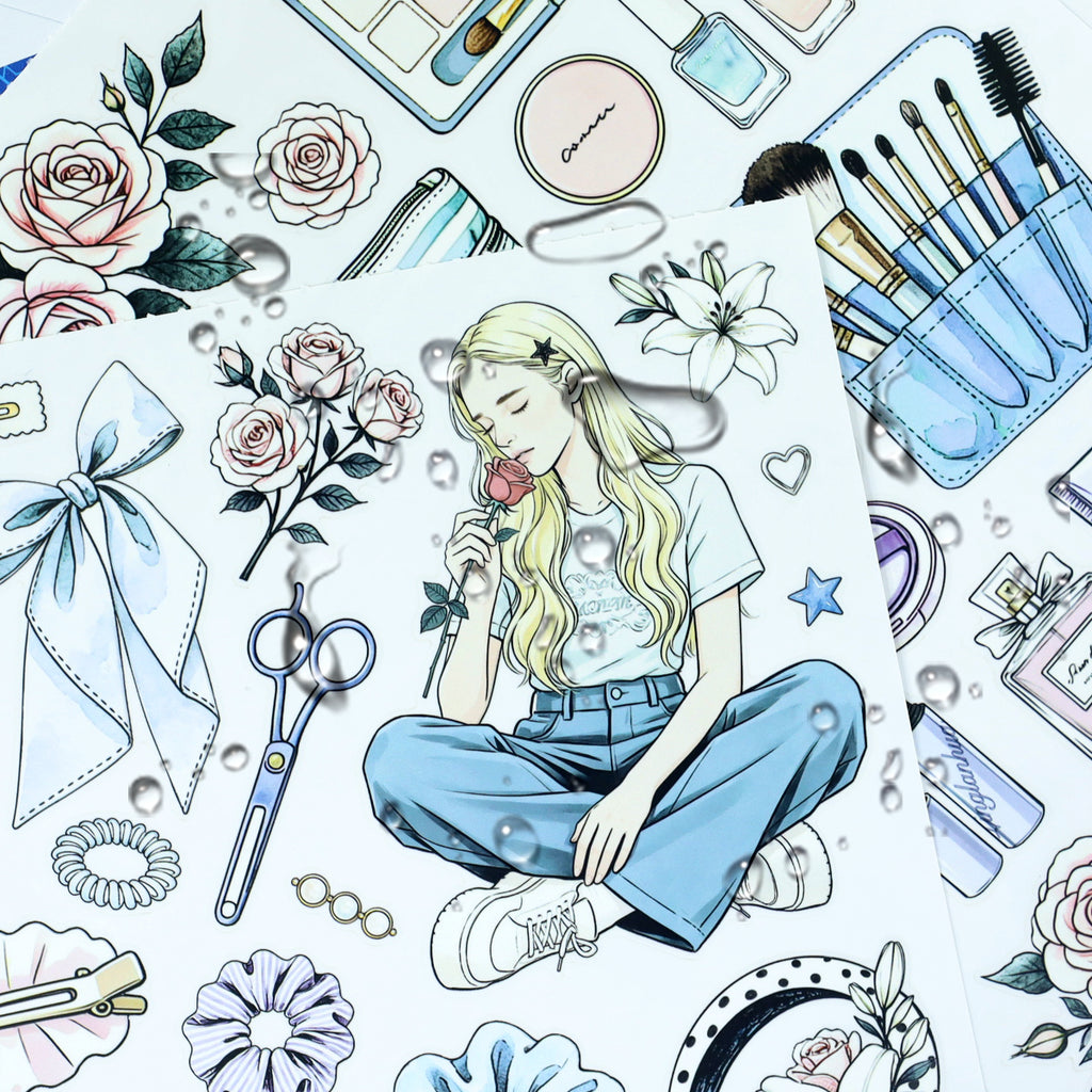 Beauty Diary - Planner Sticker Book | Pastel Kiss Cut Matte PET (24 Sheets)
