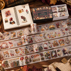 Autumn Reflections On Maple Leaves - PET Tapes | Dark Academia Special Oil Die Cut (4 Rolls)