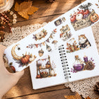 Forest Halloween Fantasy Vintage Kiss-Cut PET & Washi Tape Set