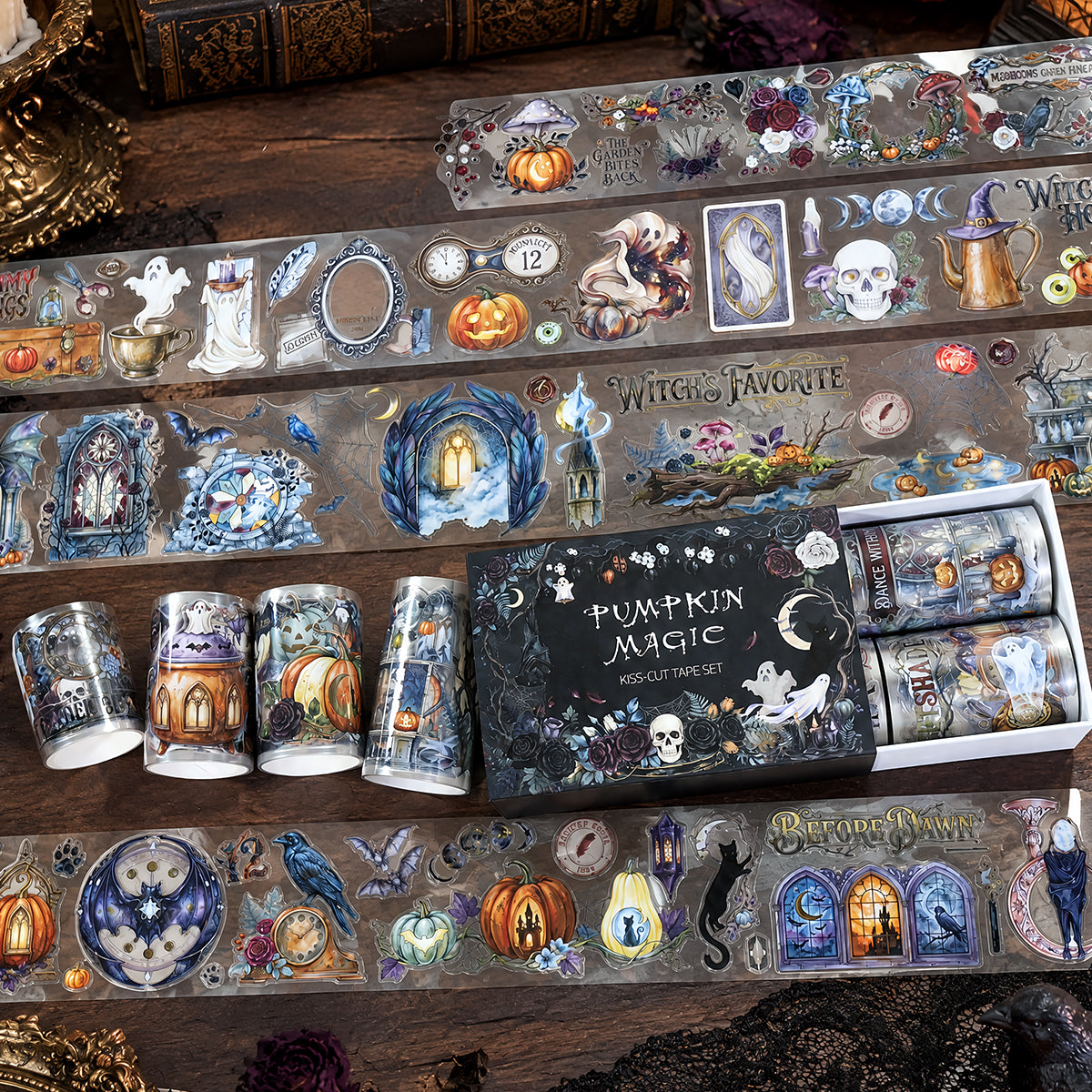 Whispers From The Spire - Scrapbooking Tapes | Gothic Gold Foil Special Oil (4 Rolls)