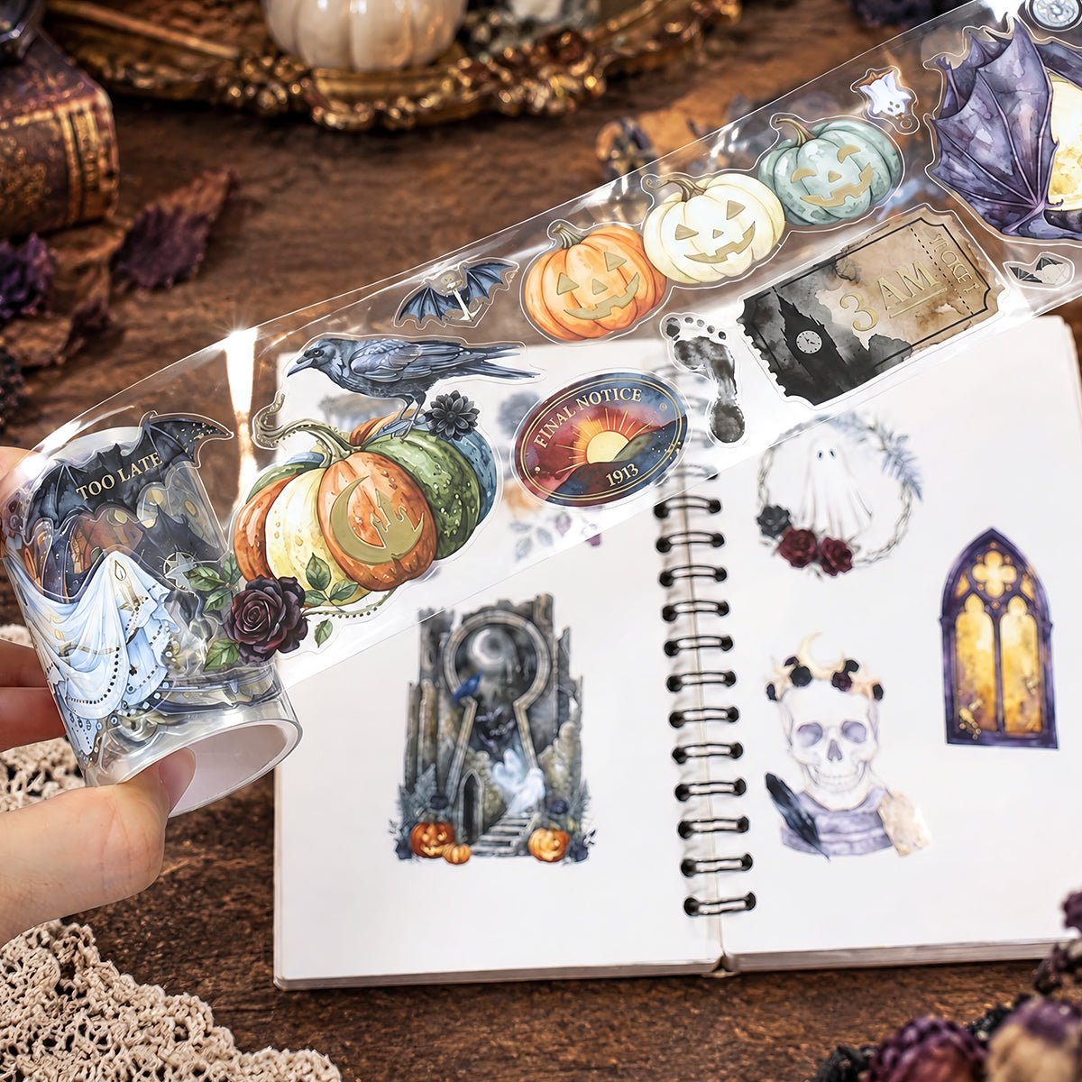 Whispers From The Spire - Scrapbooking Tapes | Gothic Gold Foil Special Oil (4 Rolls)