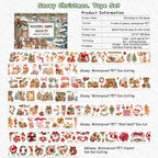 Christmas In The Snow - Masking Tapes | Whimsical Shell Gold Crystal Ink (4 Rolls)