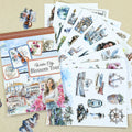 Water City Blossom Walk - Collage Stickers | Romantic Kiss Cut Matte PET (20 Sheets)