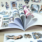 Water City Blossom Walk - Collage Stickers | Romantic Kiss Cut Matte PET (20 Sheets)