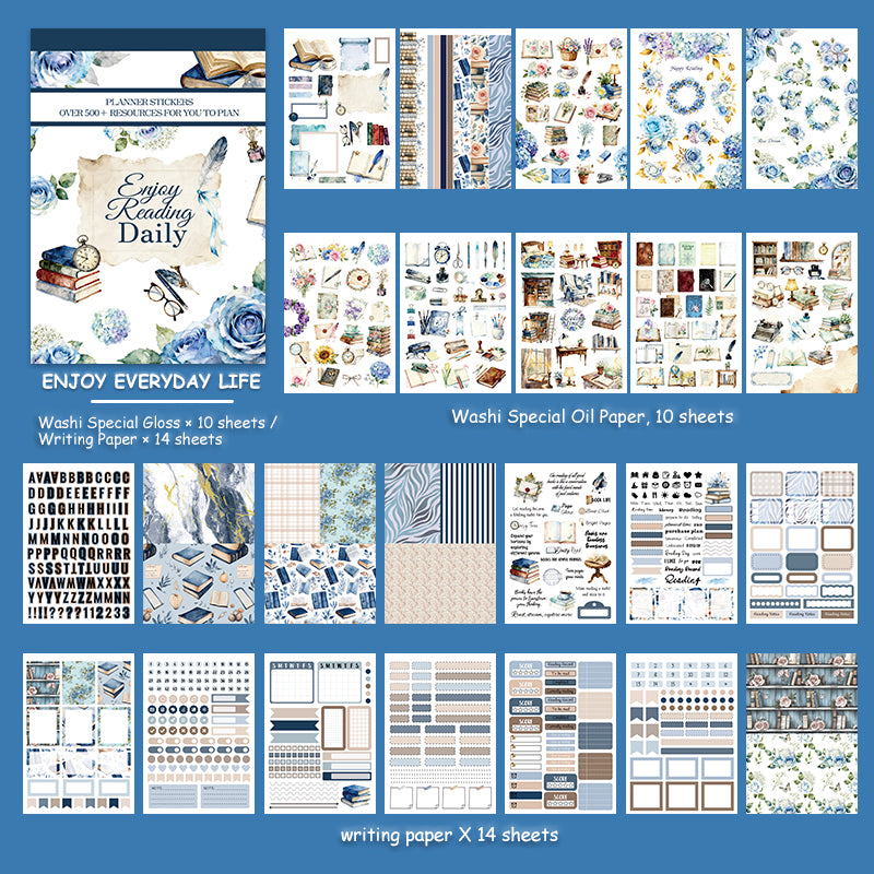 Enjoy Everyday Life - Bullet Journal Stickers | Vintage Special Gloss Washi Paper (24 Sheets)