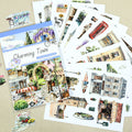 Charming Town - Junk Journal Stickers | Cottagecore Kiss Cut Matte PET (20 Sheets)