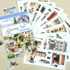 Charming Town - Junk Journal Stickers | Cottagecore Kiss Cut Matte PET (20 Sheets)