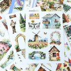 Charming Town - Junk Journal Stickers | Cottagecore Kiss Cut Matte PET (20 Sheets)