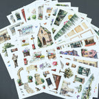 Charming Town - Junk Journal Stickers | Cottagecore Kiss Cut Matte PET (20 Sheets)