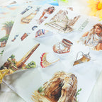 Desert Journey - Collage Stickers | Vintage Kiss Cut Matte PET (20 Sheets)