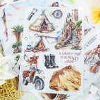 Desert Journey - Collage Stickers | Vintage Kiss Cut Matte PET (20 Sheets)