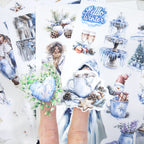 Ice And Snow World - Junk Journal Stickers | Winter Aesthetic Kiss Cut Matte PET (20 Sheets)