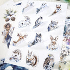 Ice And Snow World - Junk Journal Stickers | Winter Aesthetic Kiss Cut Matte PET (20 Sheets)